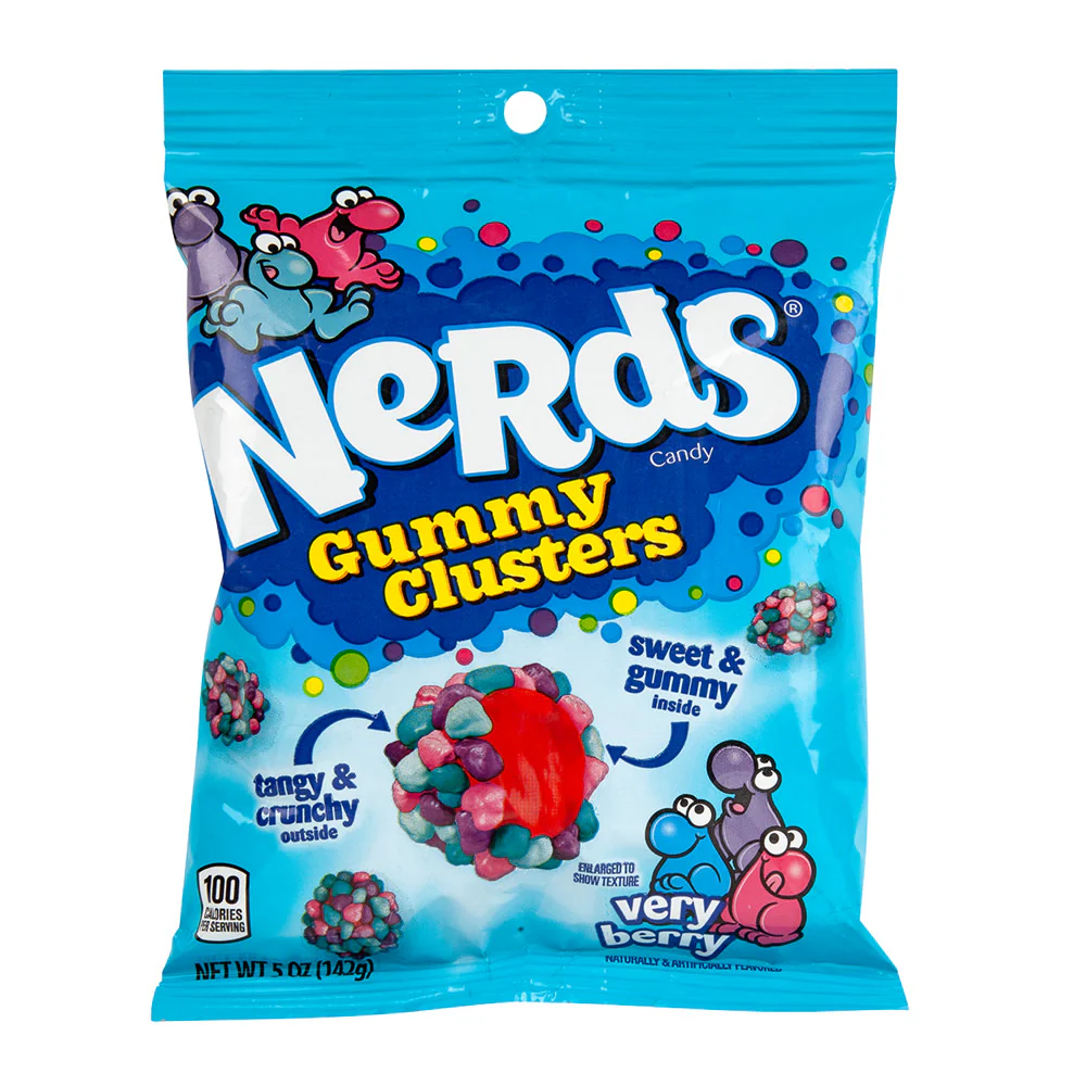 Nerds Clusters Very Berry Peg Bags - 12ct