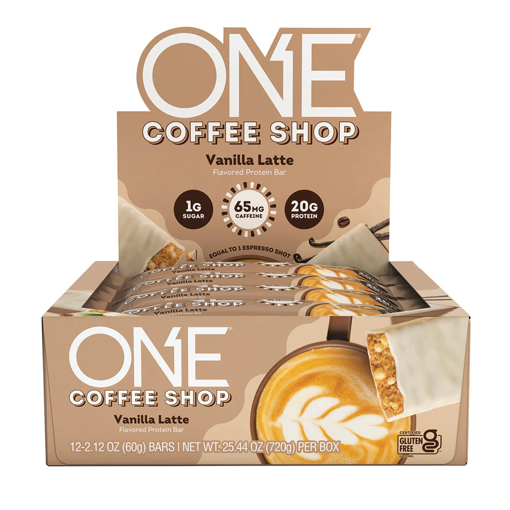 One Coffee Shop Vanilla Latte Bars - 12ct