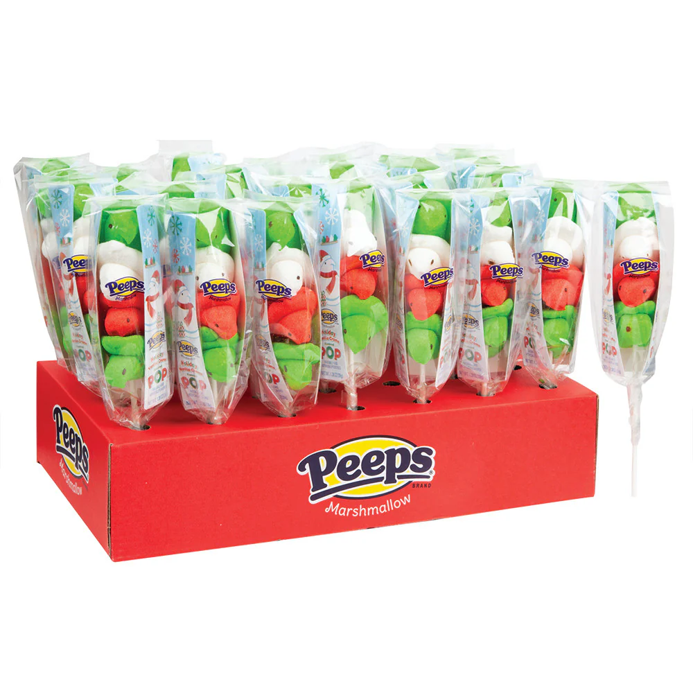 Peeps Assorted Marshmallow Chicks Pops - 28ct
