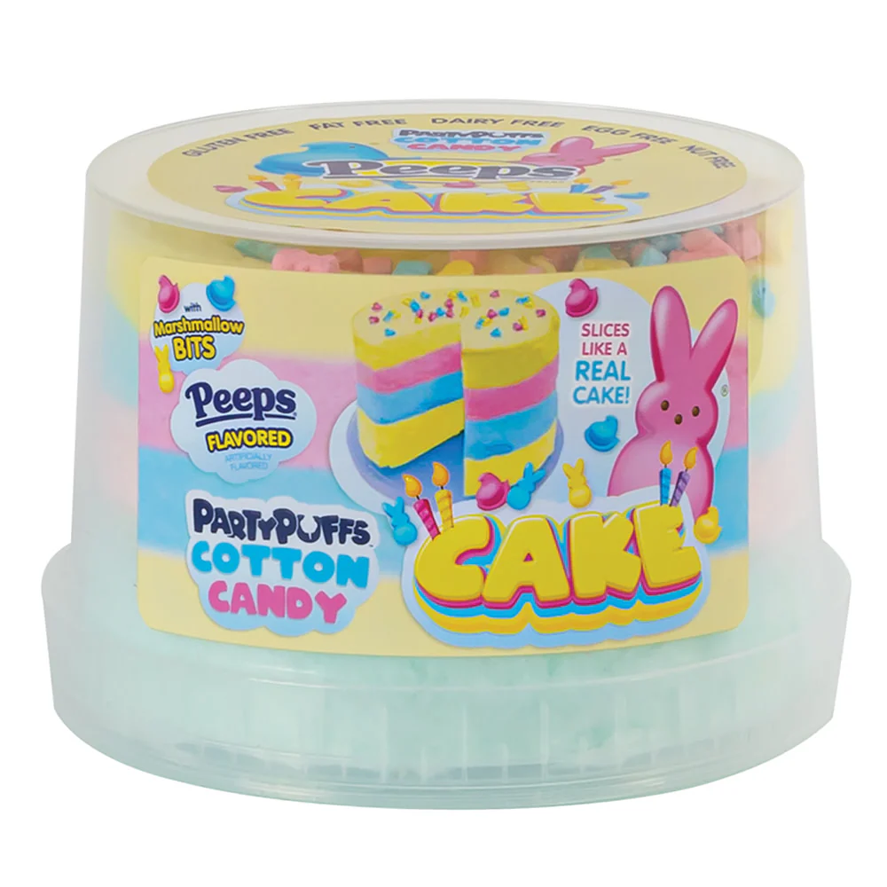 Peeps Party Puffs Cotton Candy Cake Tubs - 6ct