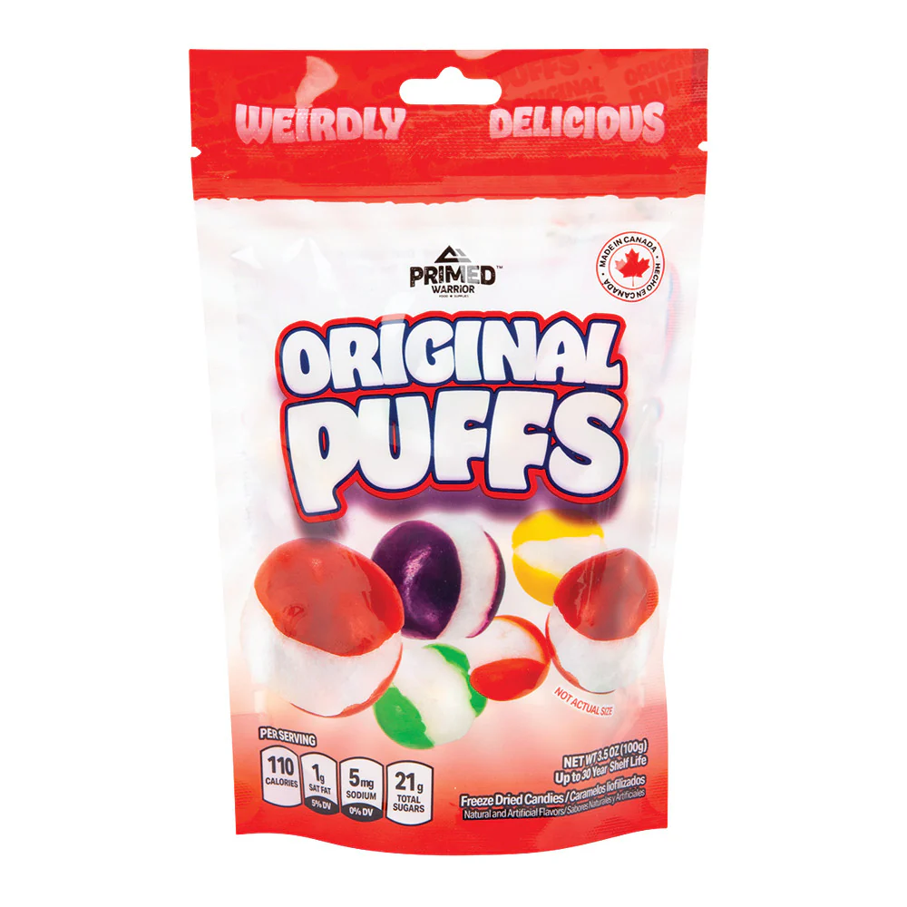 Primed Warrior Freeze Dried Original Puffs - 12ct