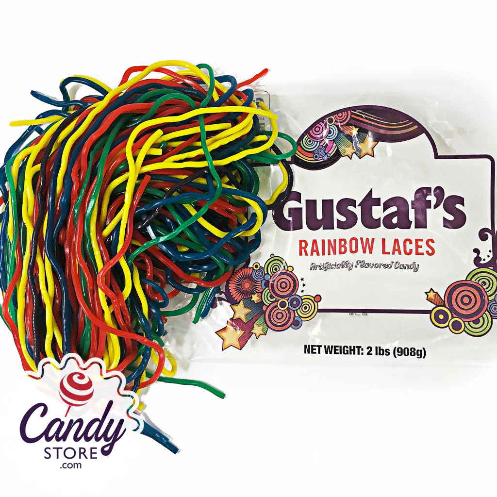 Gustaf's Rainbow Licorice Laces - 20lb - Image 4