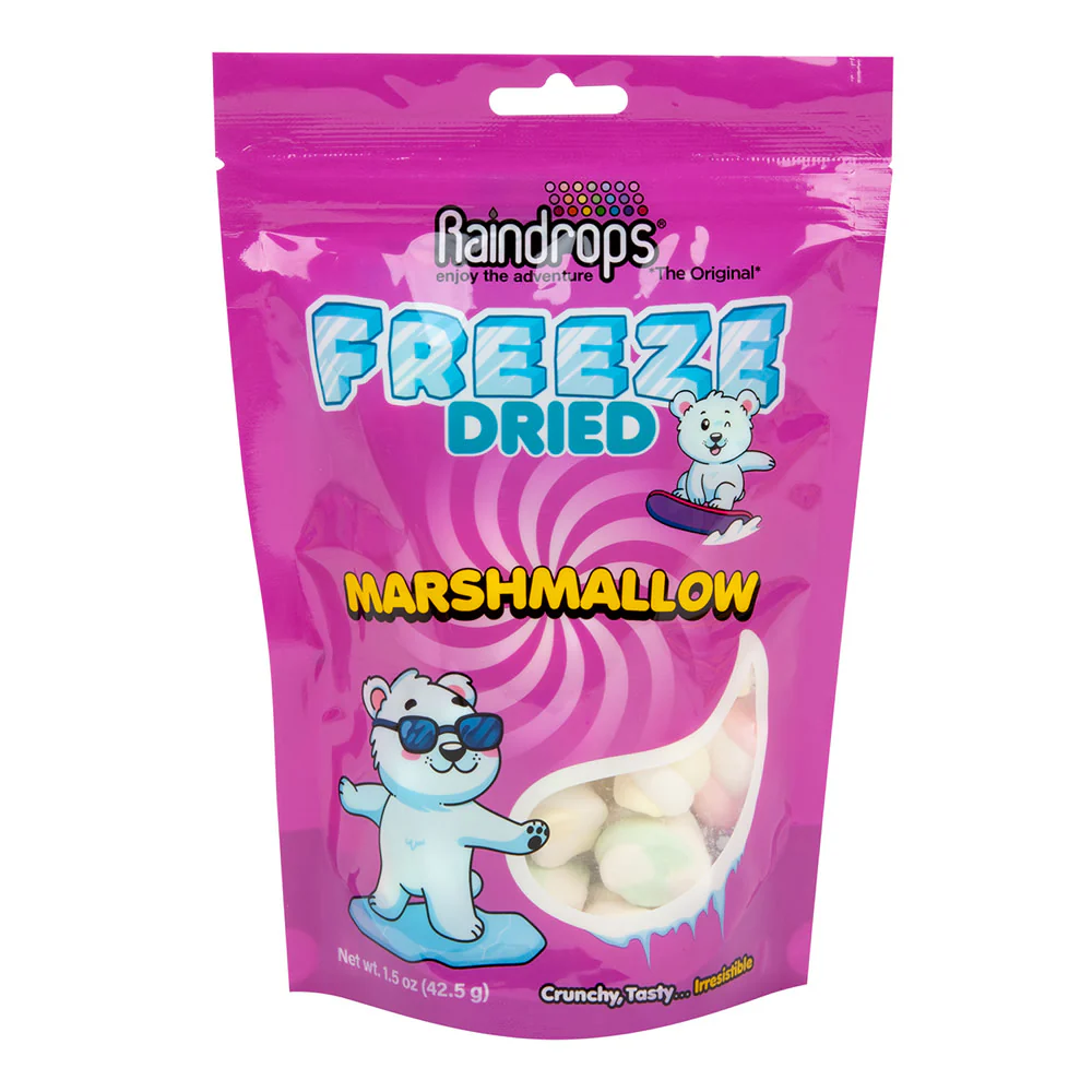 Raindrops Marshmallow Freeze Dried Peg Bags - 12ct