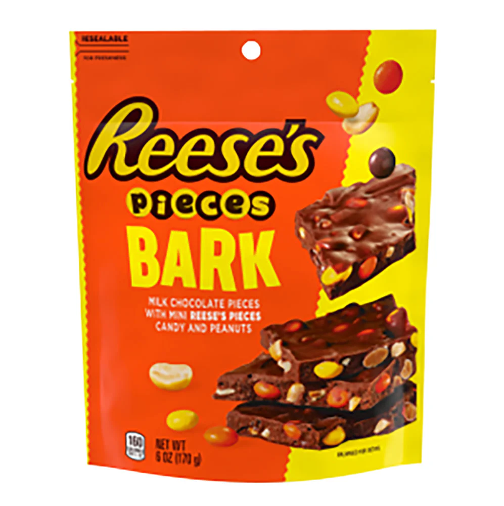 Reese's Pieces Milk Chocolate Bark Pouches - 6ct