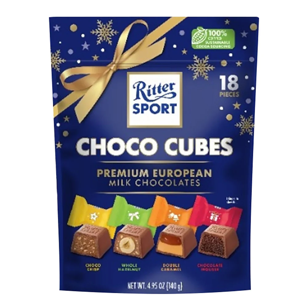 Ritter Sport Choco Cubes Holiday Pouches - 6ct