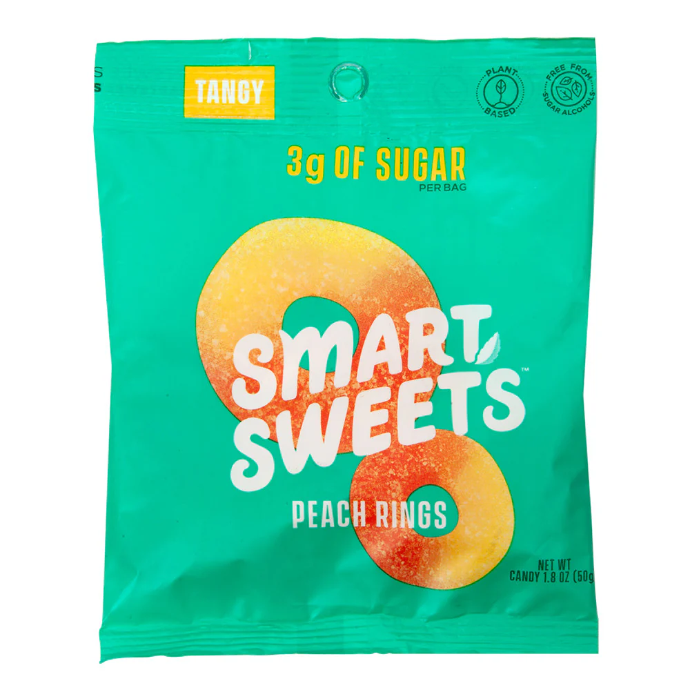SmartSweets Peach Rings Peg Bags - 12ct