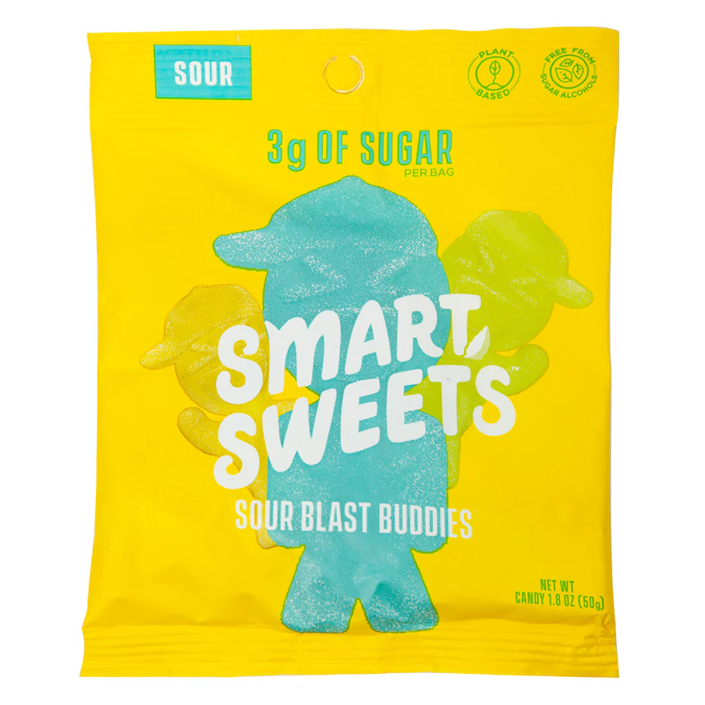 SmartSweets Sour Blast Buddies Peg Bags - 12ct