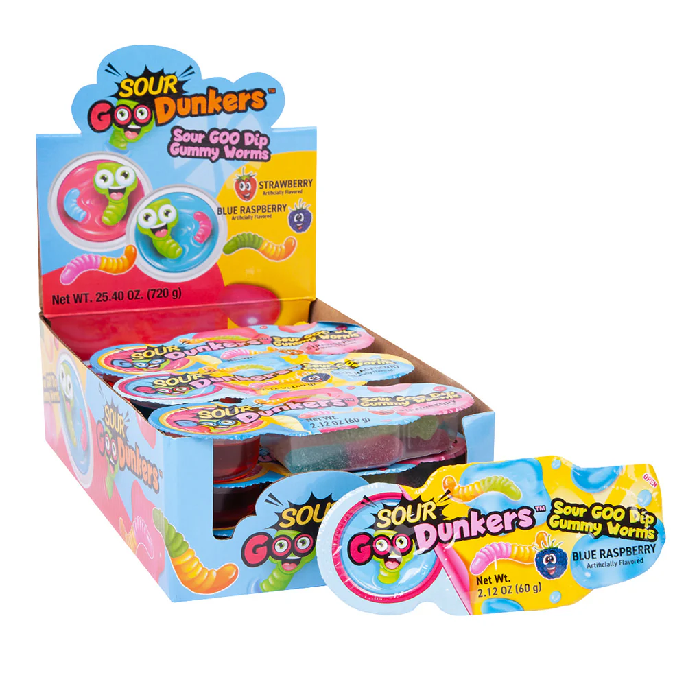 Sour Goo Dunkers Sour Goo Dip Gummy Worms - 12ct