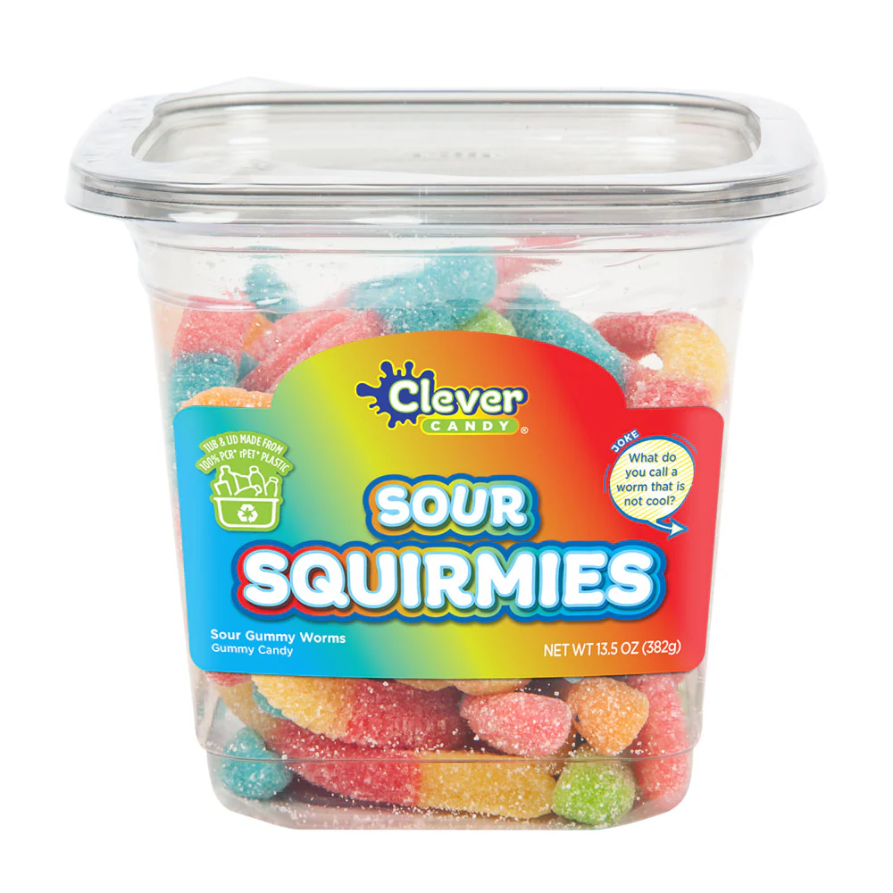 Sour Squirmies Sour Worms Tubs - 12ct