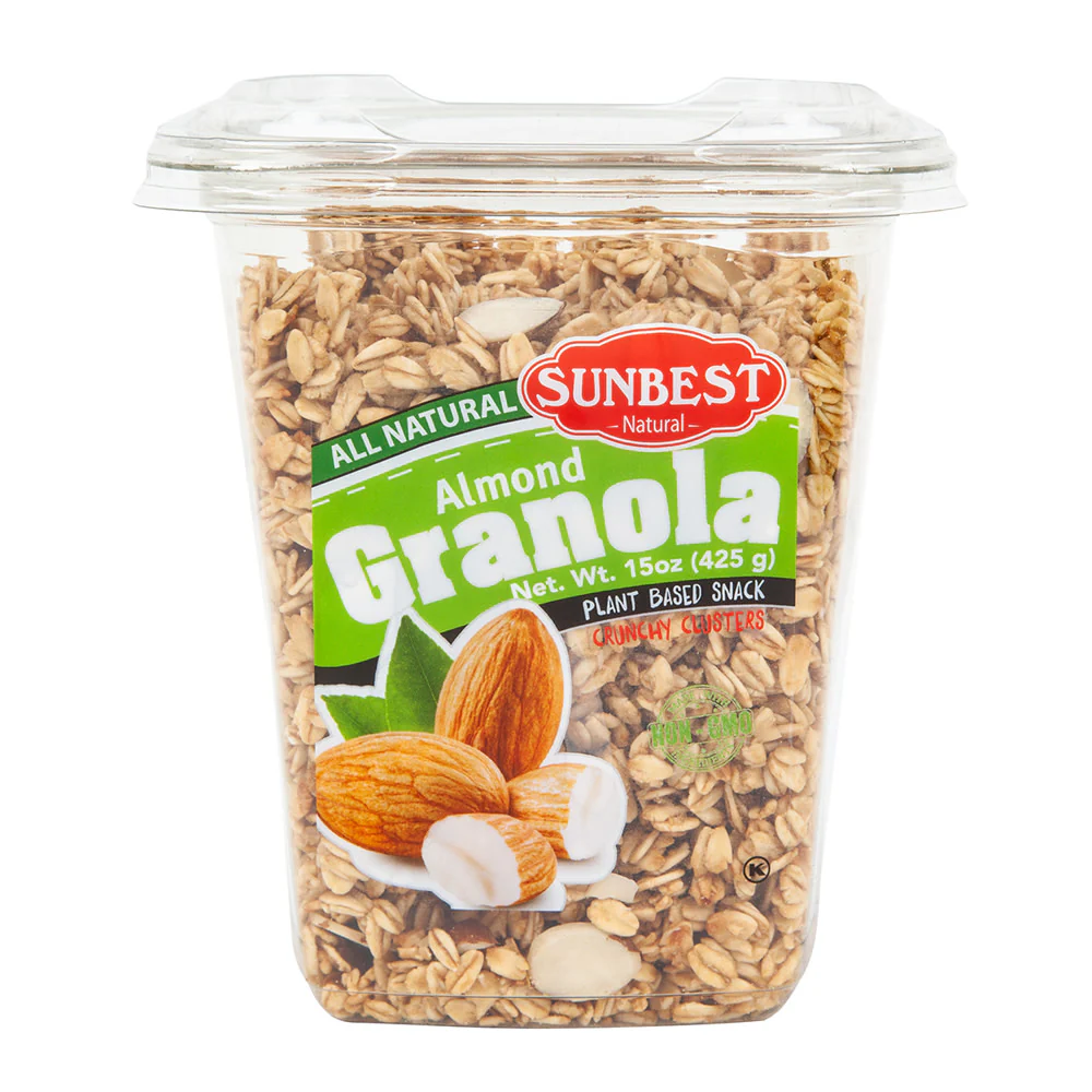 Sunbest Almond All Natural Granola Tubs - 12ct