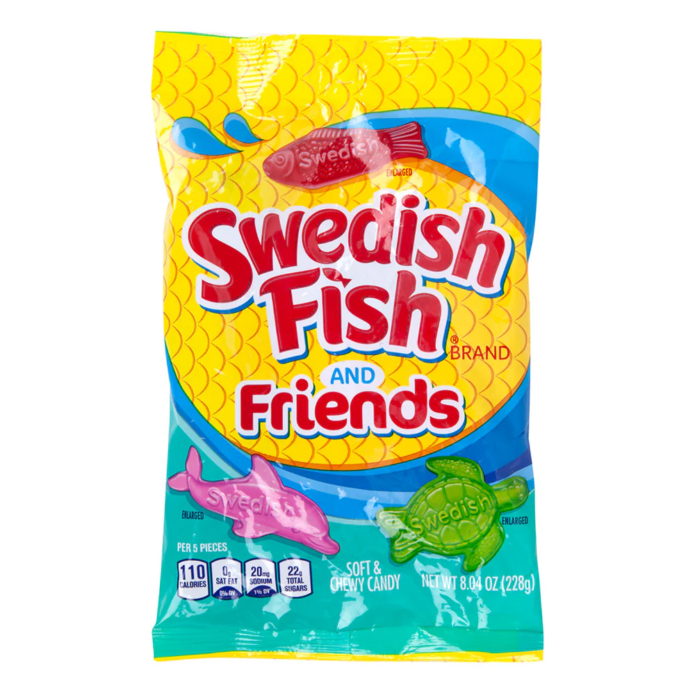 Swedish Fish & Friends Peg Bags - 12ct