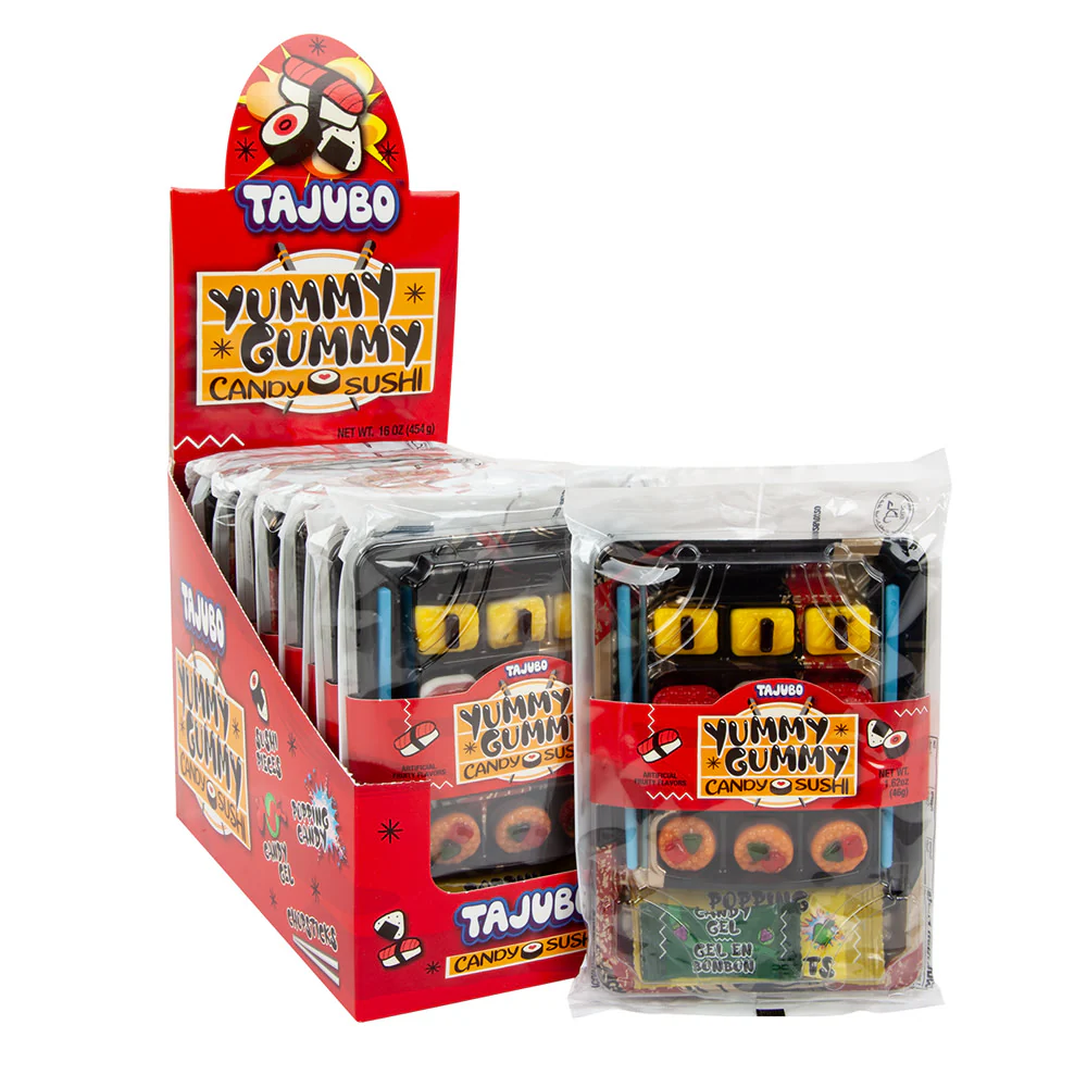 Tajubo Yummy Gummy Candy Sushi Trays - 10ct