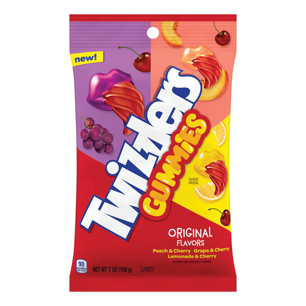 Twizzlers Gummies Original Peg Bags - 12ct
