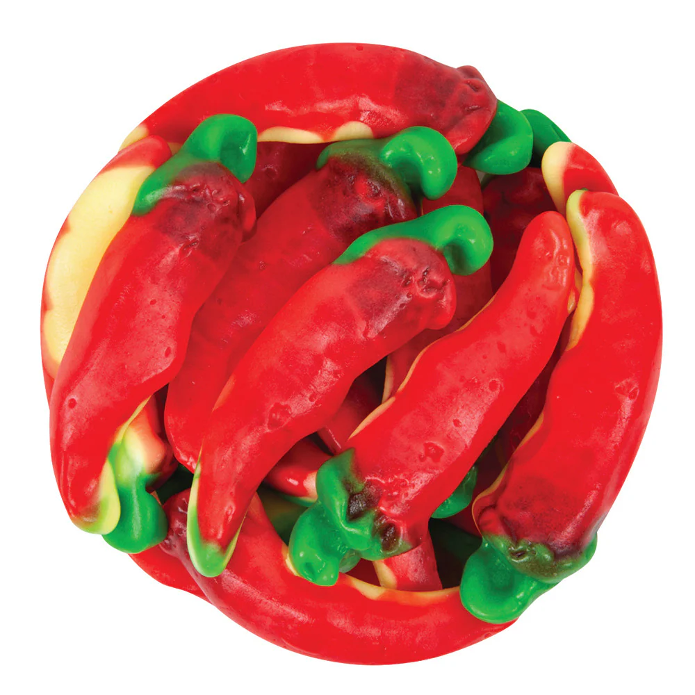 Vidal Gummy Chili Peppers - 2.2lb Bulk