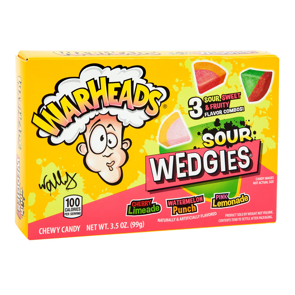Warheads Wedgies Theater Boxes - 12ct