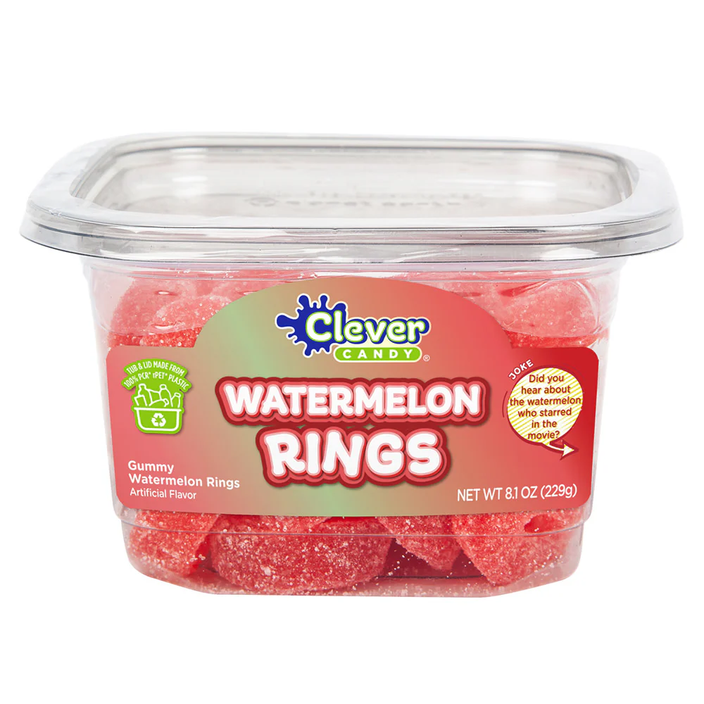 Watermelon Rings Gummy Tubs - 12ct