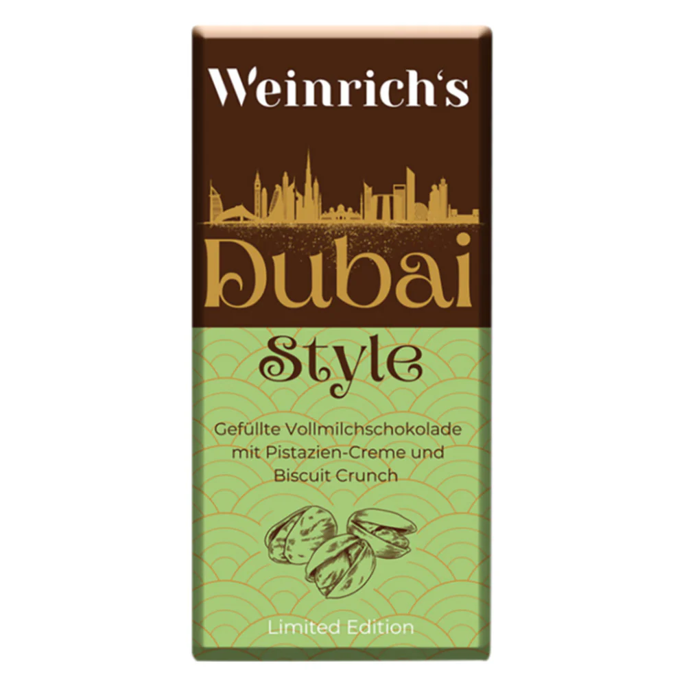 Weinrich's Dubai Style Chocolate Bar - 10ct