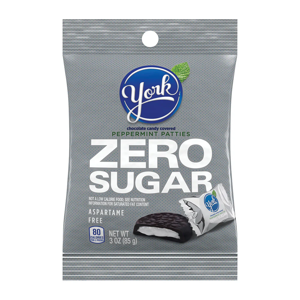 York Zero Sugar Peppermint Pattie Peg Bags - 12ct